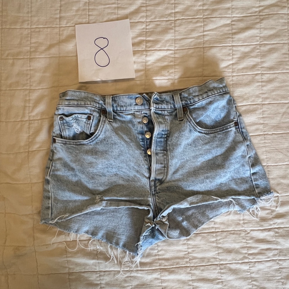 Levi's Light Blue Jean Shorts